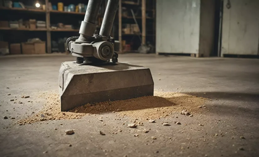 Usuwanie powłok i klejów z betonu przy pomocy maszyny